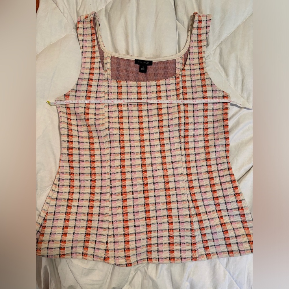 Ann Taylor plaid tank